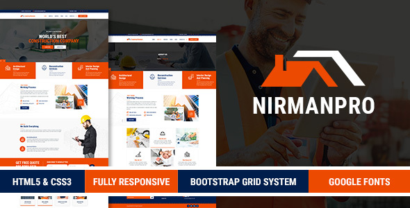 Download NirmanPro –  Construction & Industrial HTML5 Template Nulled 