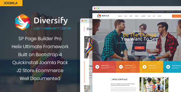 Download Diversify – LGBT Community Joomla Template With Page Builder Nulled 