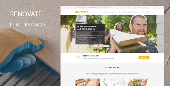 Download Renovate – Construction Renovation Template Nulled 