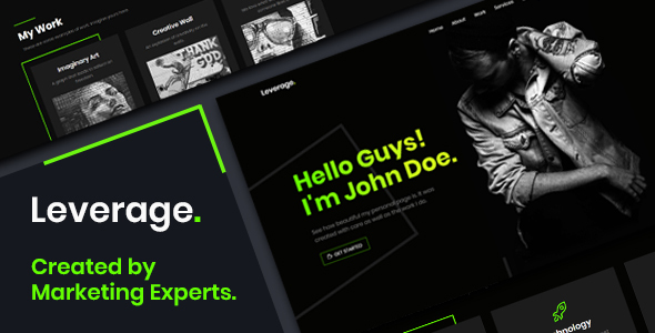 Download Leverage – Creative Agency & Personal Portfolio Landing Page Nulled 
