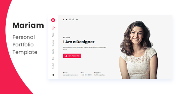 Download Mariam – Personal Portfolio Template Nulled 