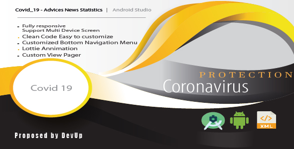Download Covid 19 – Advices News Statistics – Android Template UI Nulled 