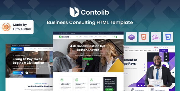 Download Contolib – Consulting Finance & Business HTML Template Nulled 