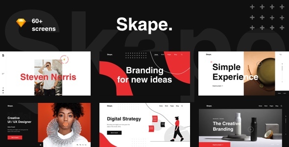 Download Skape – Creative & Modern Agency Sketch Template Nulled 