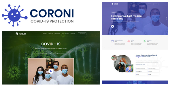 Download Coroni – Coronavirus Medical Prevention Template Nulled 