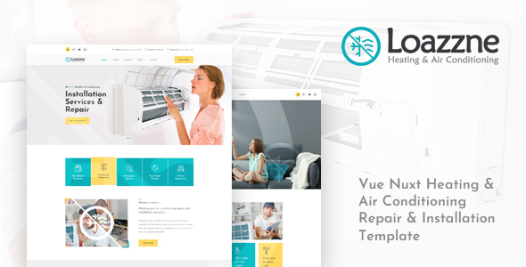 Download Loazzne – Vue Nuxt Heating & Air Conditioning Services Template Nulled 