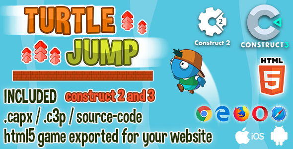 Download Turtle Jump HTML5 Game – Construct 2 & 3 Nulled 