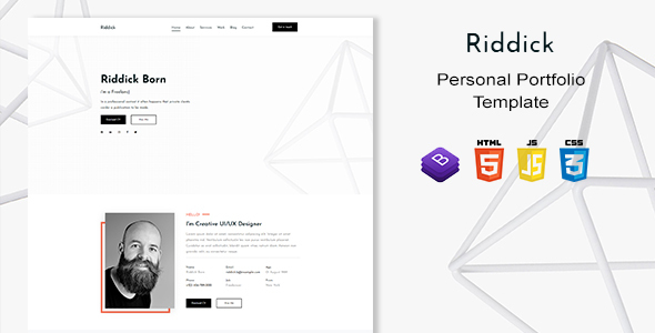Download Riddick – Personal Portfolio Template Nulled 