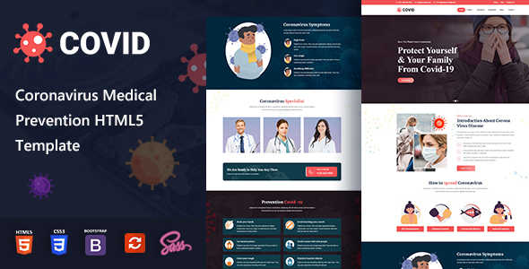 Download Covid – Coronavirus Medical Prevention Template Nulled 