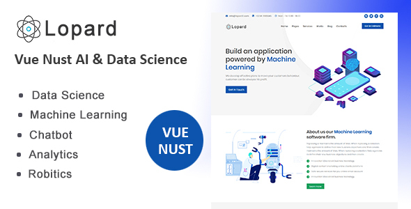 Download Lopard – Vue Nuxt Data Science & AI Template Nulled 