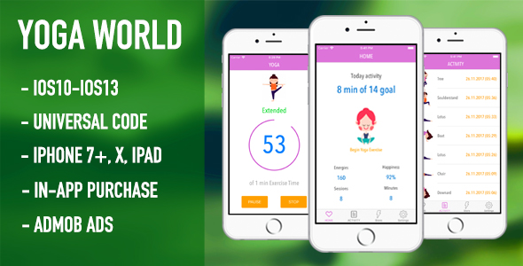 Download Yoga World – Meditation and Relaxation (Full App Source Code) Nulled 