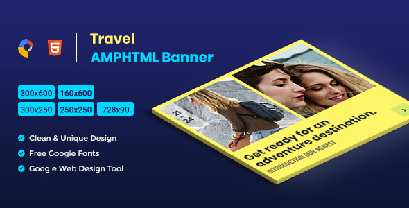 Download Travel AMPHTML Banners Ads Template Nulled 