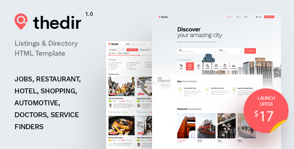 Download TheDir – Listing & Directory HTML Template Nulled 