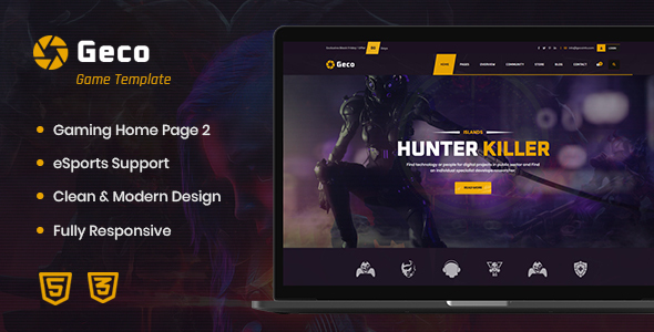 Download Geco – eSports Gaming HTML5 Template Nulled 