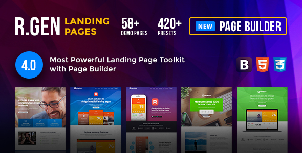 Download RGen | HTML Landing Pages with Builder Nulled 