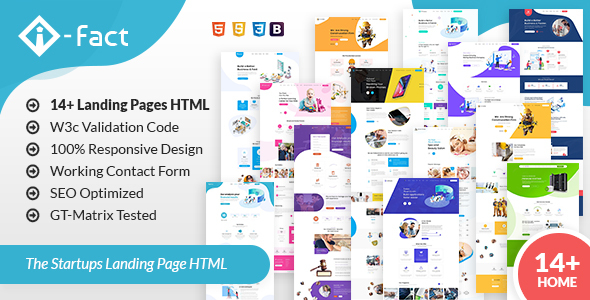Download i-Fact Landing Page HTML Template Nulled 