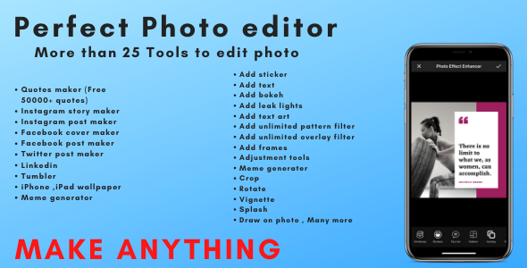 Download Perfect photo editor pro , Social media post,wallpaper,quotes maker Nulled 