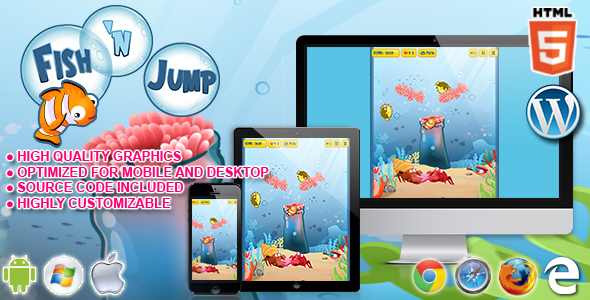 Download HTML5 Game – Fish ‘n Jump Nulled 