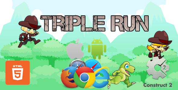 Download Triple Run – HTML5 Construct 2 Game (.Capx) Nulled 
