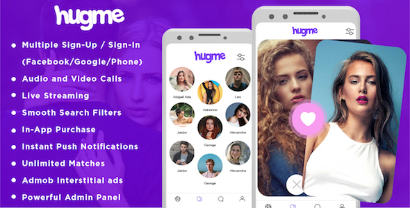 [Download] Hugme – Android Native Dating App with Audio Video Calls and Live Streaming Nulled 