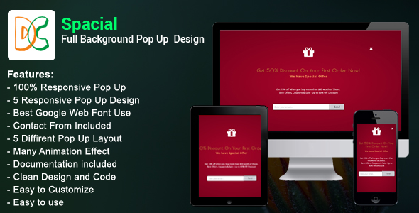 Download Spacial – Full Background Pop Up Design Nulled 