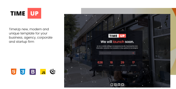 Download TimeUp – Coming Soon Template Nulled 