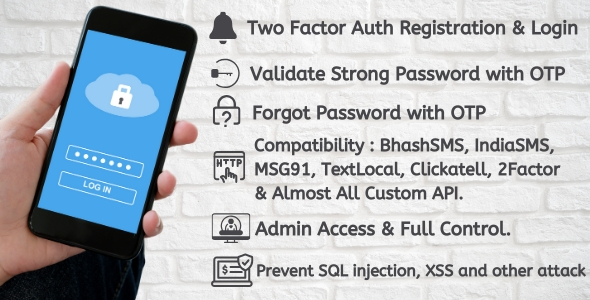 Download Two Factor Auth Registration and Login Nulled 