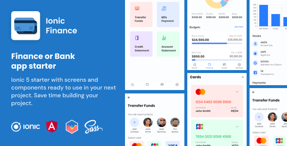 Download Ionic Finance | Ionic 5 | Angular | UI Theme | Template App | Starter App & Components Nulled 