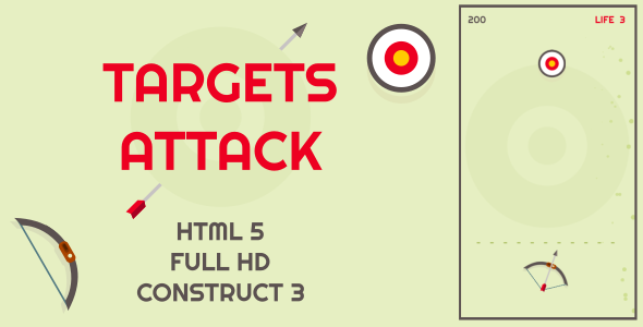 Download Targets Attack – HTML5 Game (Construct3) Nulled 