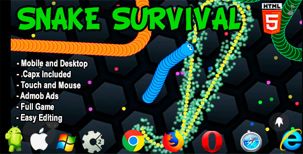 Download Snake Survival – HTML5 Game Nulled 