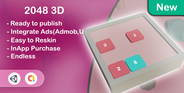 Download 2048 – 3D (Unity Template+Admob+Android+iOS) Nulled 