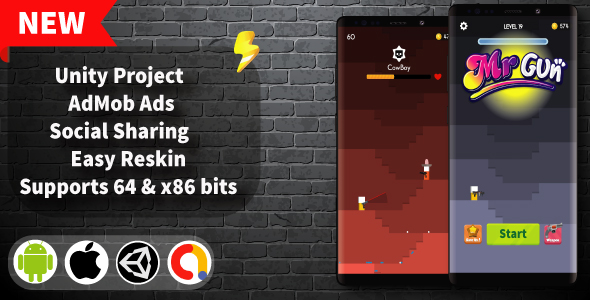 Download Mr ShotGun – Unity Game Template + Admob Nulled 