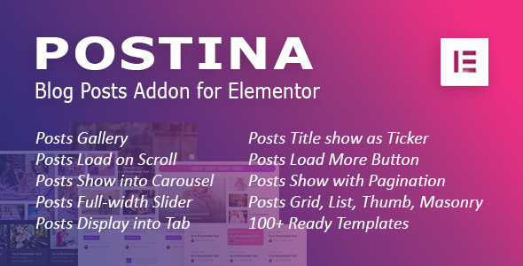 Download Postina: Ultimate Blog Posts Addon for Elementor WordPress Plugin Nulled 