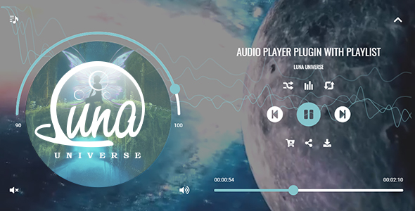 Download Luna Audio Player Plugin with Playlist and Audio Visualizer Nulled 