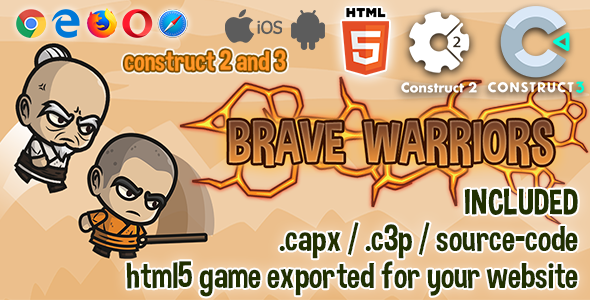 Download Brave Warriors HTML5 Game – Construct 2 & 3 Source-code Nulled 