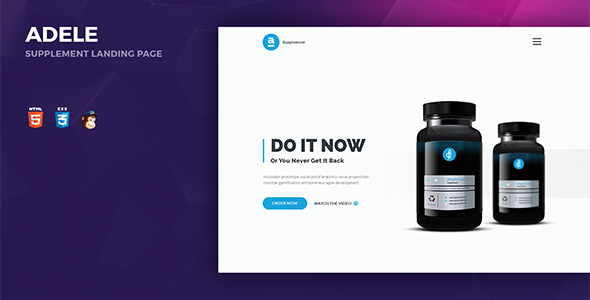 Download Adele Responsive Supplement HTML Landing Page Nulled 