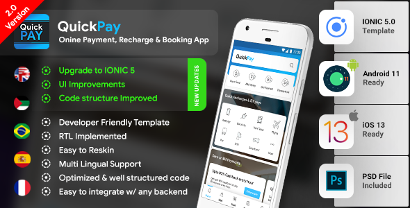 Download Recharge Ticket Booking & Bill Online Payment Android App + Online Payment iOS App Template| IONIC 5 Nulled 