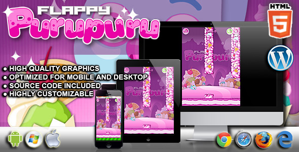Download Flappy Purupuru – HTML5 Game Nulled 