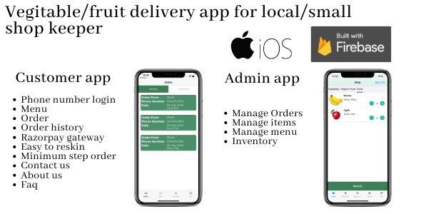 Download Vegitable/Fruit delivery app for small and local shopkeeper Nulled 