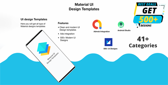 Download Material Design UI Templates | Material Design UI Components App Nulled 