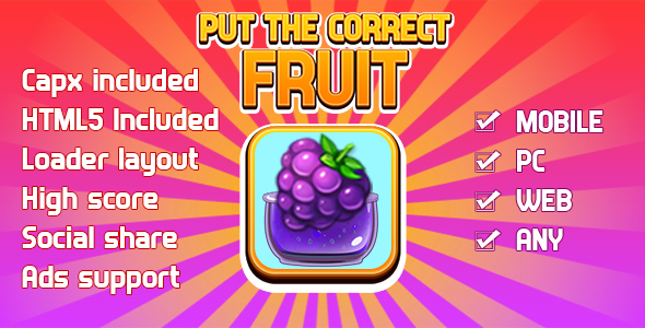 Download Put the Correct Fruit (CAPX and HTML5) Nulled 