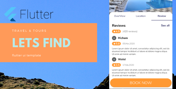 Download Flutter Travel UI kit Template Nulled 