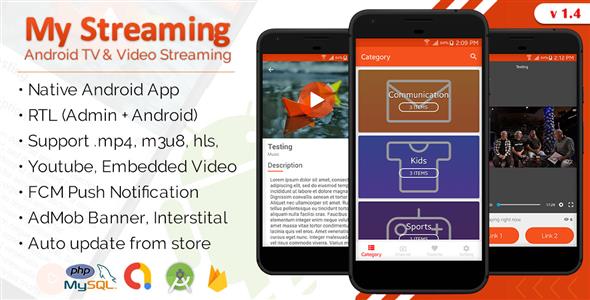 Download My Streaming Android App with Admin Panel Nulled 