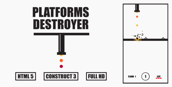 Download Platforms Destroyer – HTML5 Game (Construct3) Nulled 