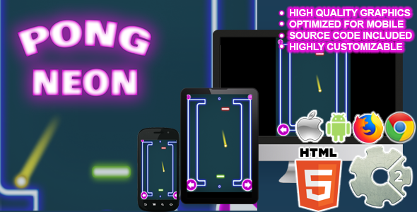 Download Pong Neon ( HTML5 + CAPX ) Nulled 