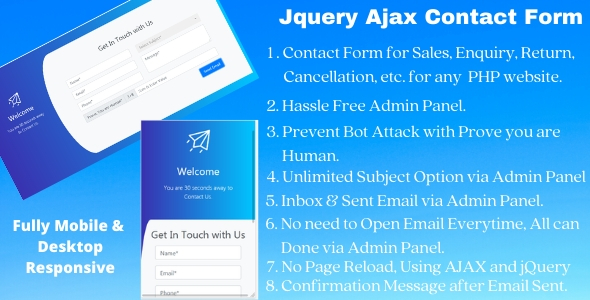 Download Ajax Contact Us Form with Admin Panel Nulled 