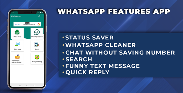 Download WhatsApp Multi Feature App – Whatsapp Cleaner, Download Whatsapp Statuses & 4 more features Nulled 