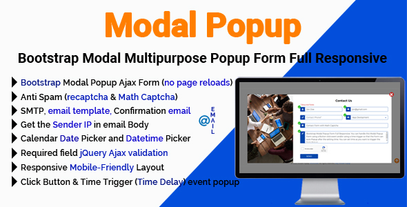 Download Modal Popup – Bootstrap Modal Multipurpose Popup Form Full Responsive Nulled 
