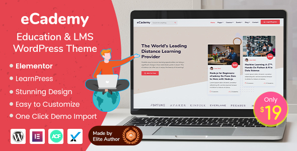 [Download] eCademy – Education & LMS WordPress Theme 