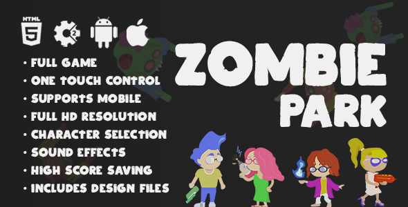 Download Zombie Park – HTML5 Survival Game Construct 2 Nulled 